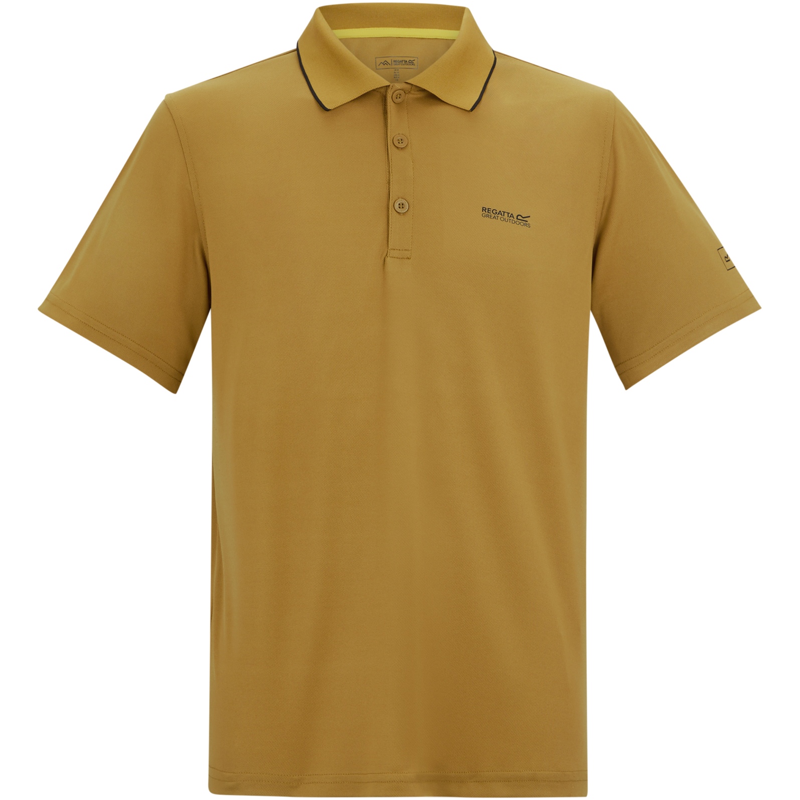 Мужская футболка-поло Regatta Maverik V - Wood Brown ZIQ yellow