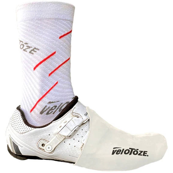 Couvre-chaussures de cyclisme avec tissu chaussettes blancs