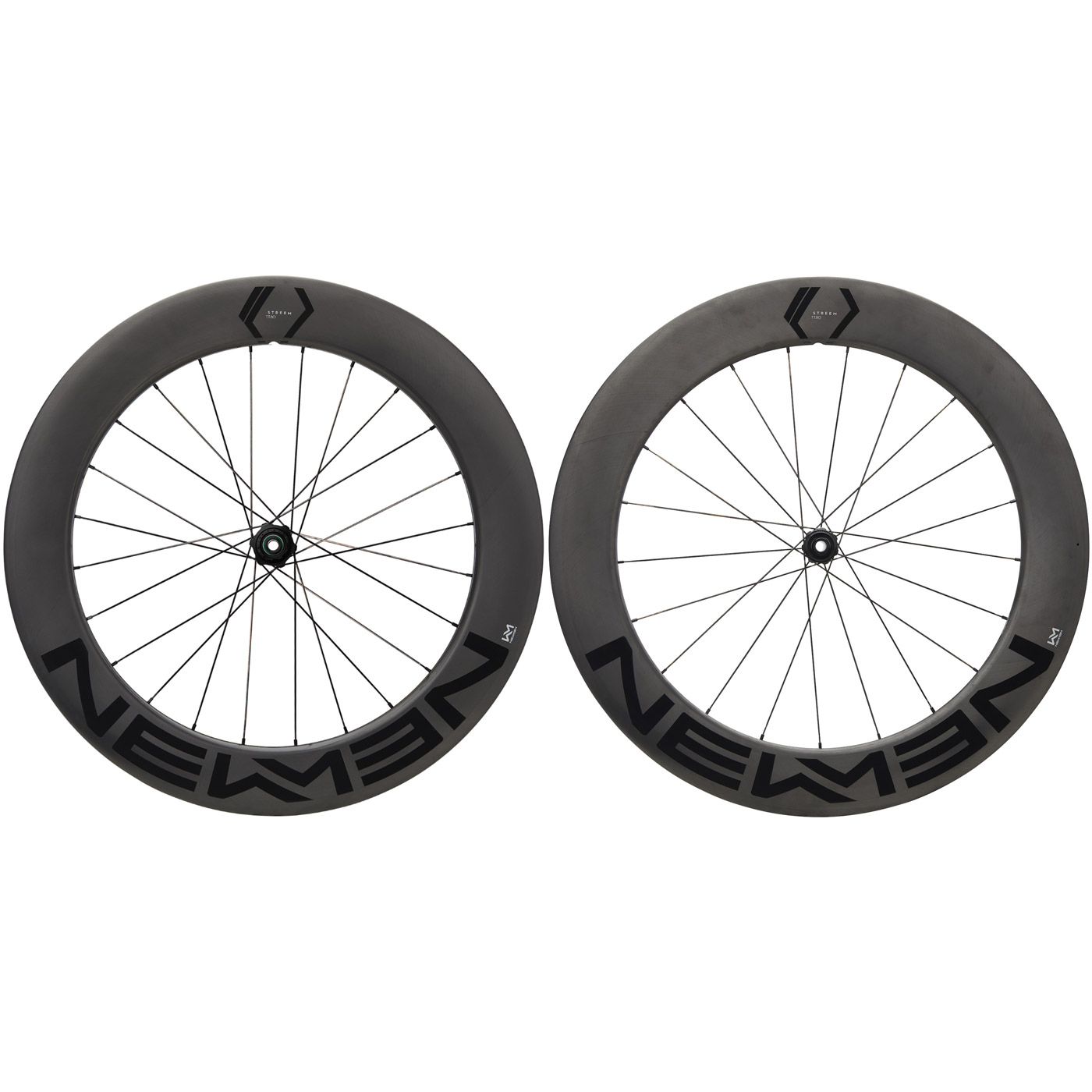 Photo produit de Newmen Paire de Roues - Streem Time Trial TT.80 - 28&quot; | Carbon | Clincher | Centerlock - 12x100mm | 12x142mm - Shimano HG