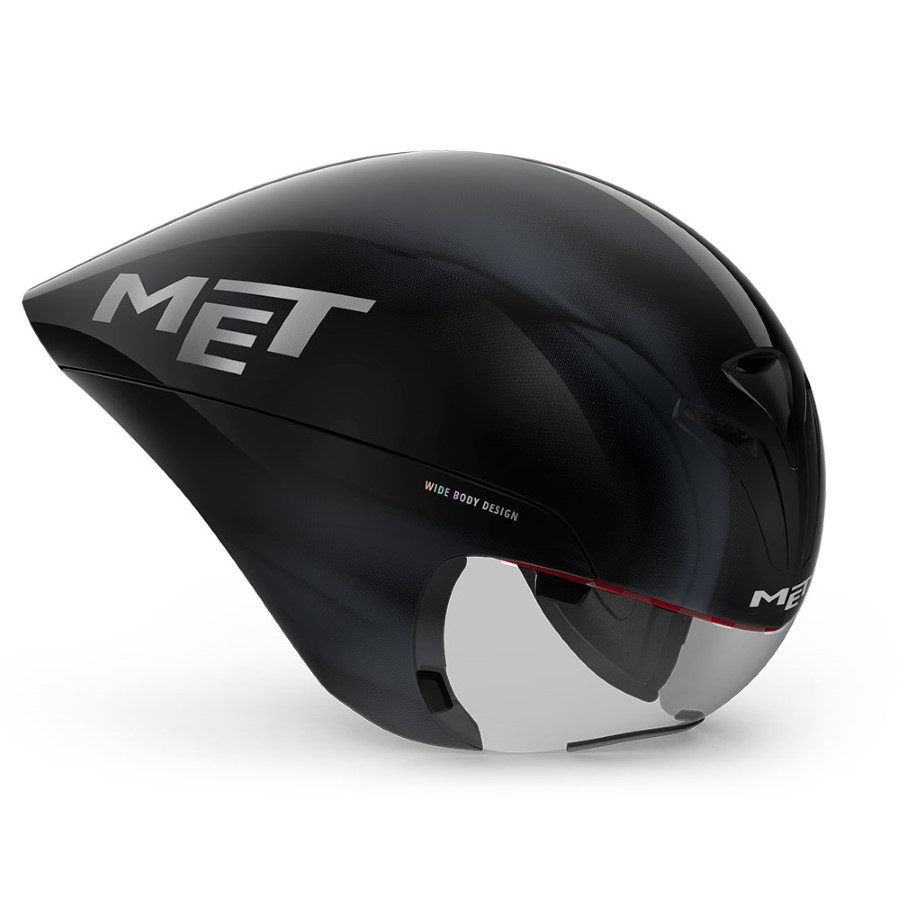 Productfoto van MET Drone Wide Body Helm - black iridescent glossy