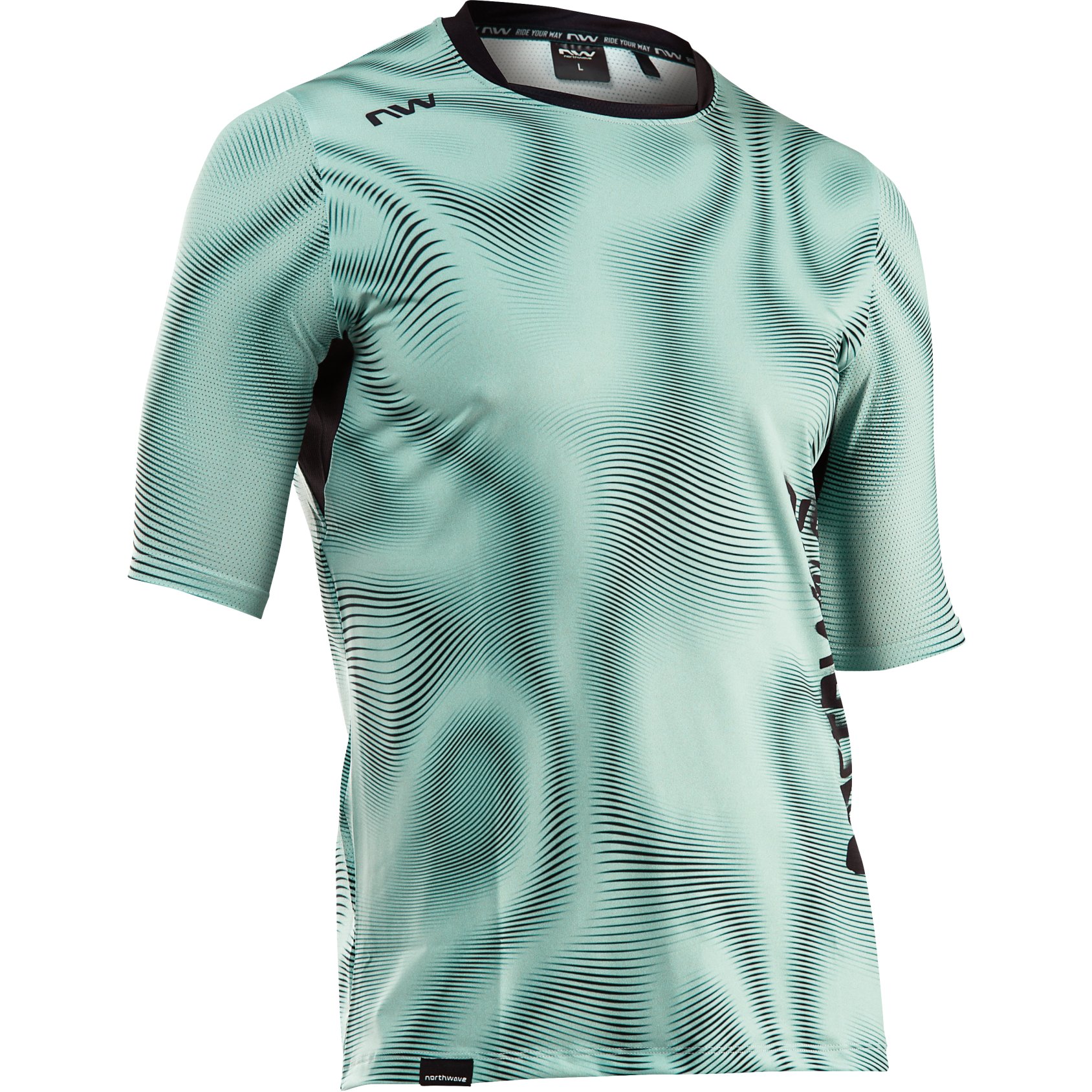 Picture of Northwave Bomb Doppler Short Sleeve Jersey Men - blue surf/sand 49