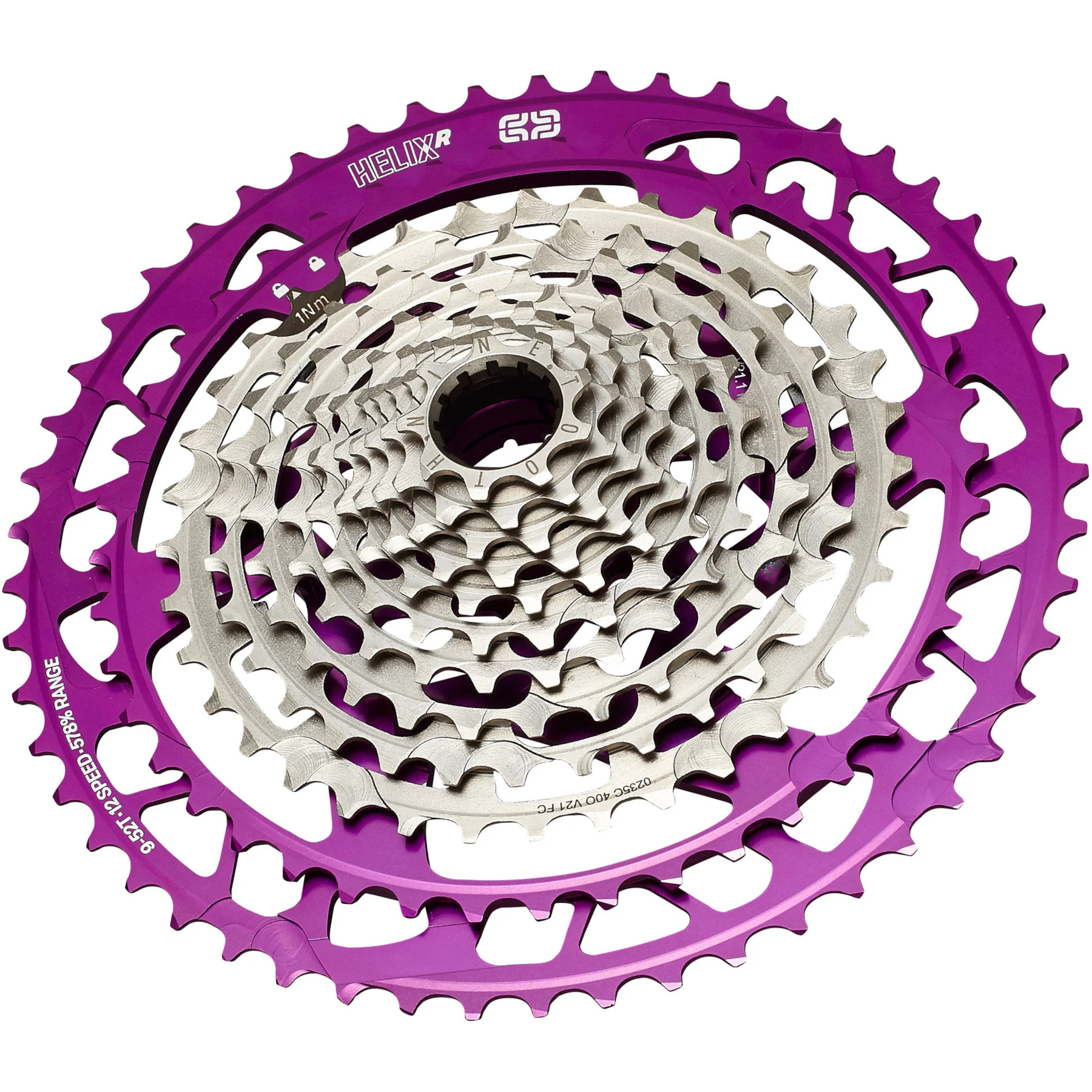 Picture of e*thirteen Helix Race Cassette | 12-Speed | 9-52 Teeth | SRAM XD/XDR - eggplant
