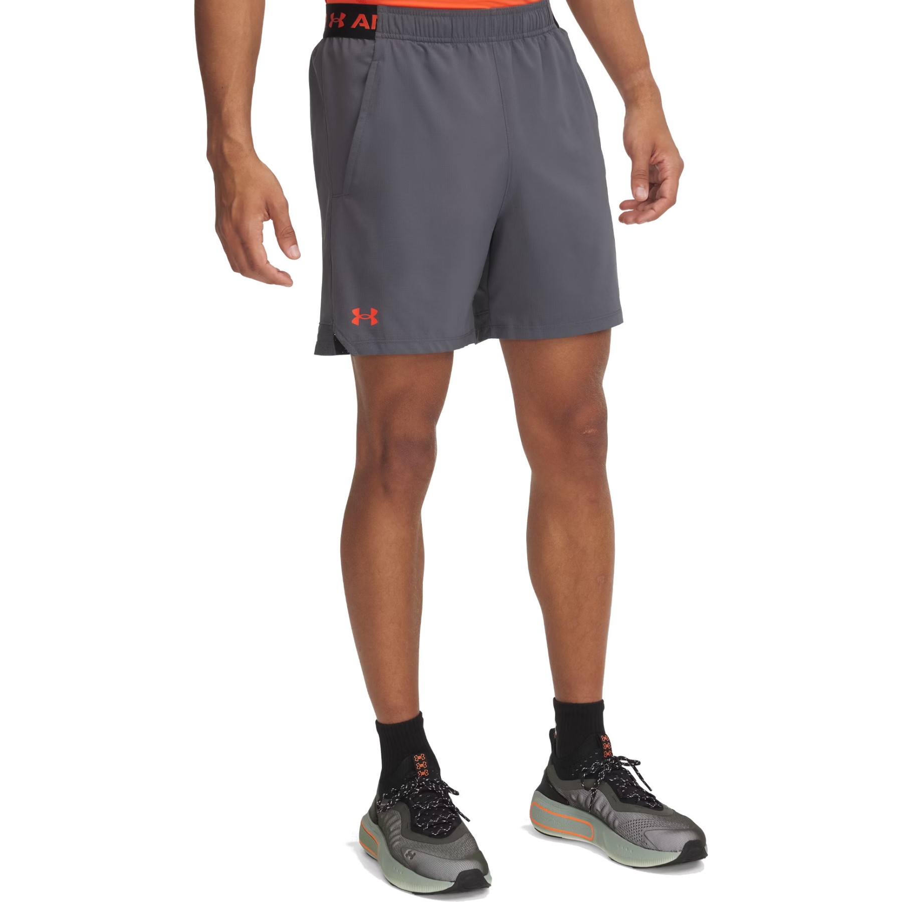 Zdjęcie: Under Armour UA Vanish Woven 6&quot; Shorts Men - Castlerock/Fire