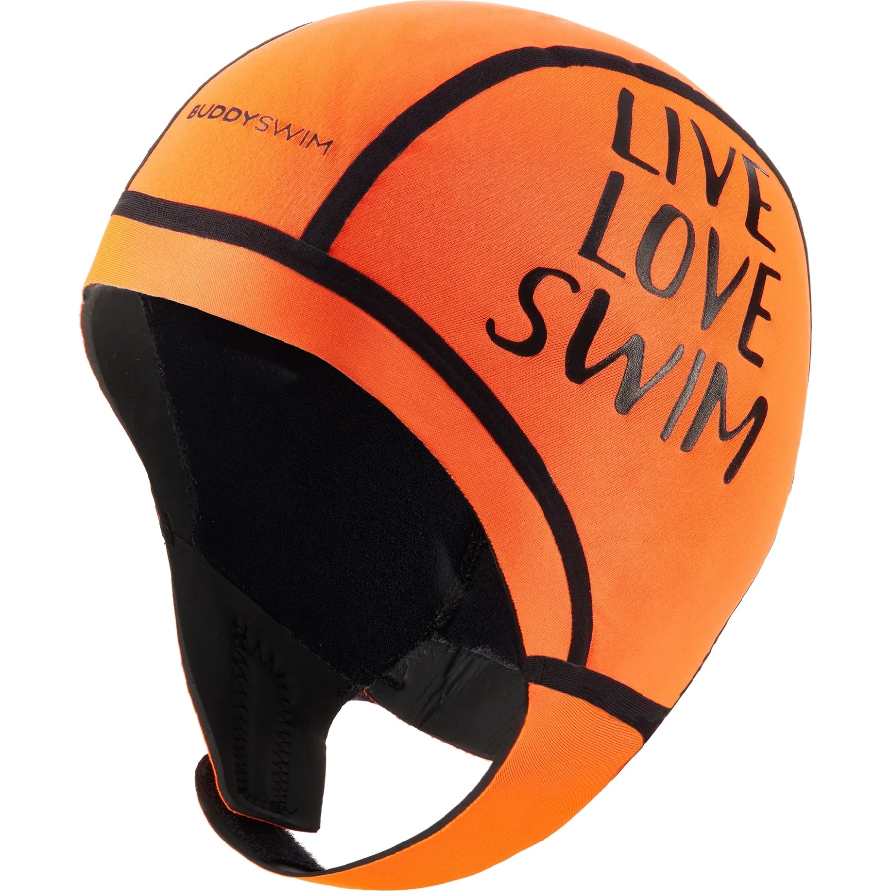 Produktbild von Buddyswim LIVE LOVE SWIM Neopren Schwimmkappe - orange