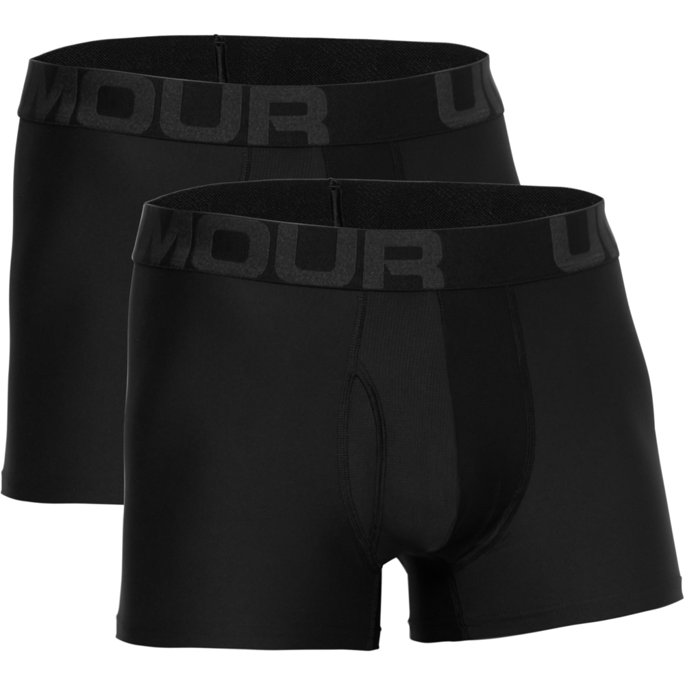 Picture of Under Armour Men&#039;s UA Tech™ 3&quot; Boxerjock® – 2-Pack - Black/Black