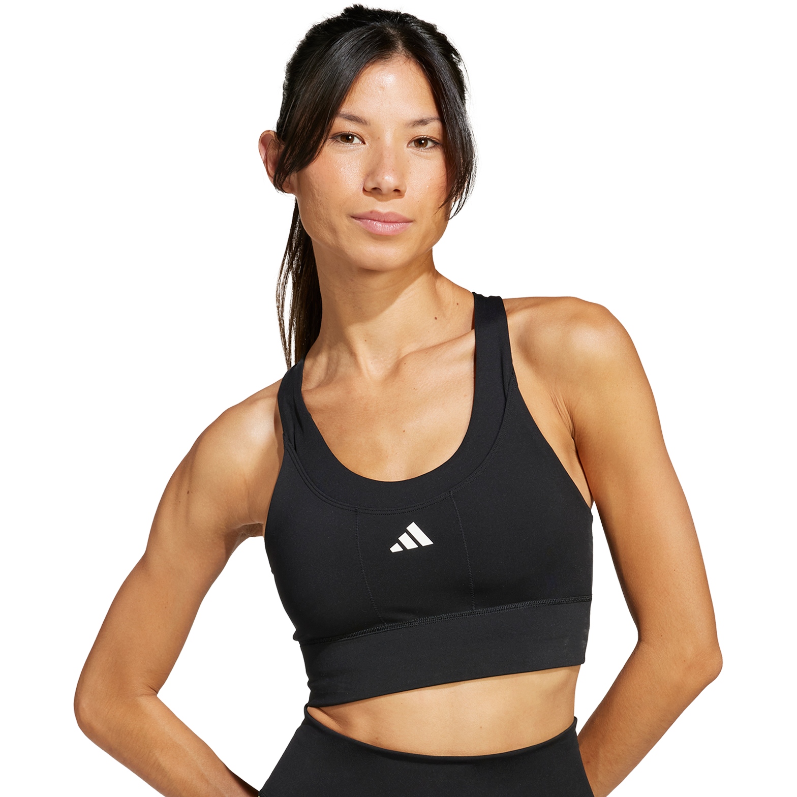 Produktbild von adidas Run Pocket Sport-BH mit mittlerer Unterstützung Damen - Körbchengröße C/D - black JI5973