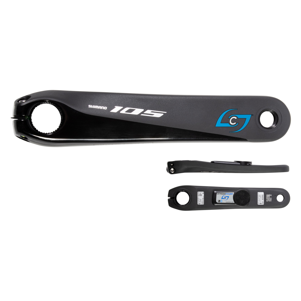 Productfoto van Stages Cycling Power L Powermeter | Crank Arm by Shimano - 105 R7000 - black