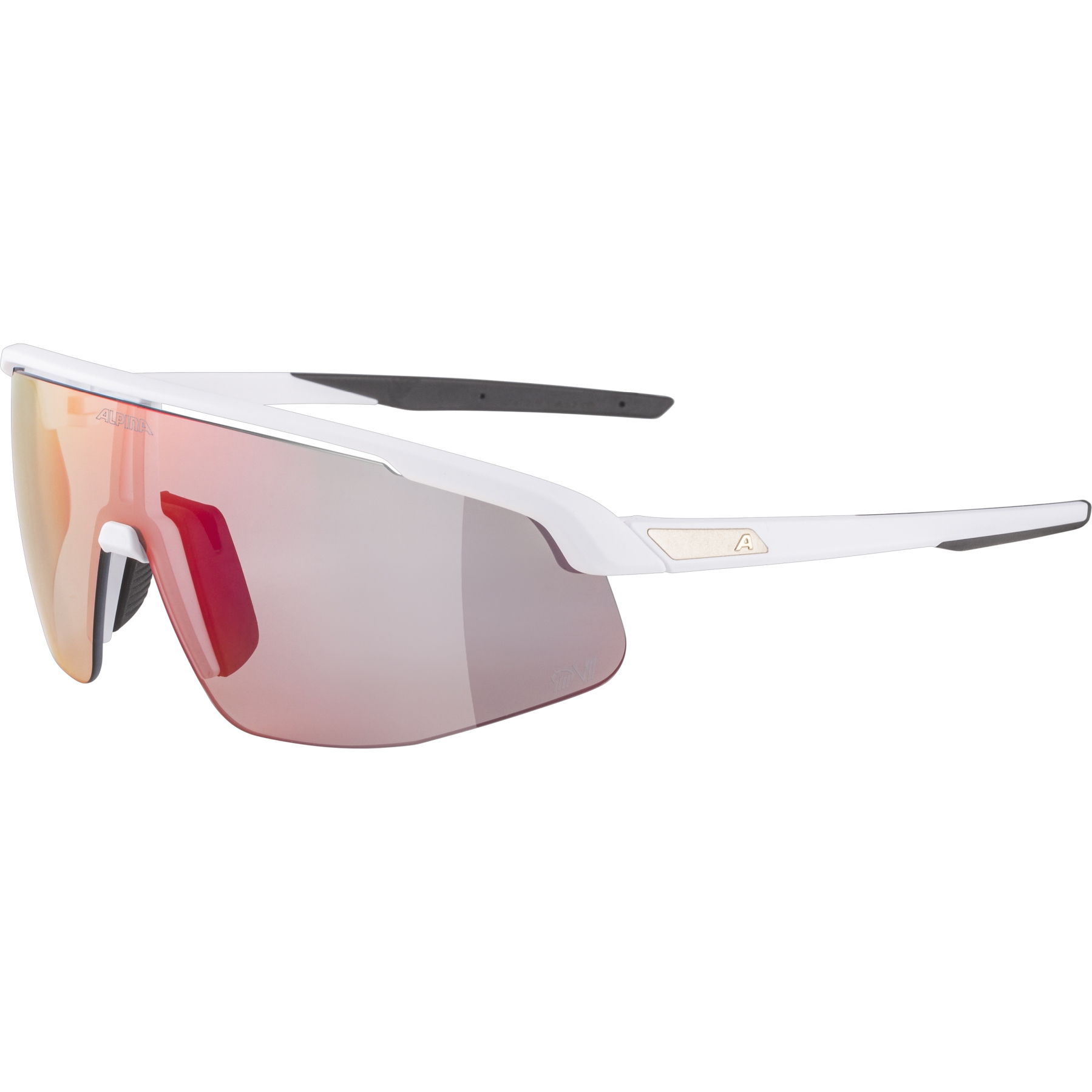 Produktbild von Alpina Turbo Pro QV Brille - white matt/rainbow mirror