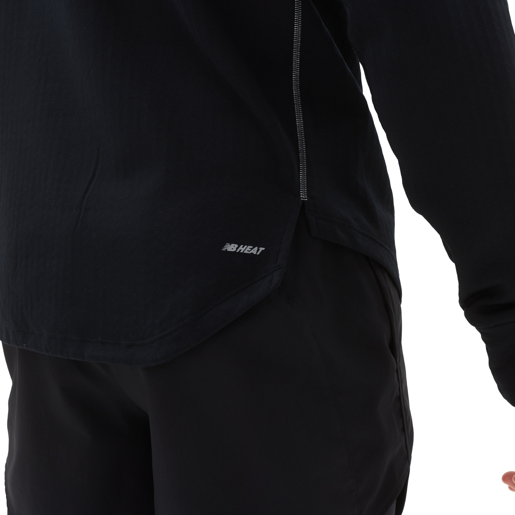 メンズウェア new balance FULLZIP COLLARLESS New Balance Heat Grid Half Zip Sweater Men - Black | BIKE24