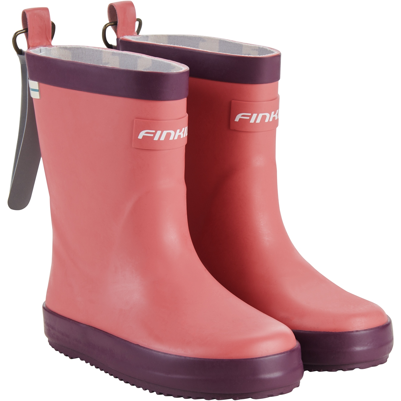 Picture of Finkid KUMI Kids Rubber Boots - rose/eggplant
