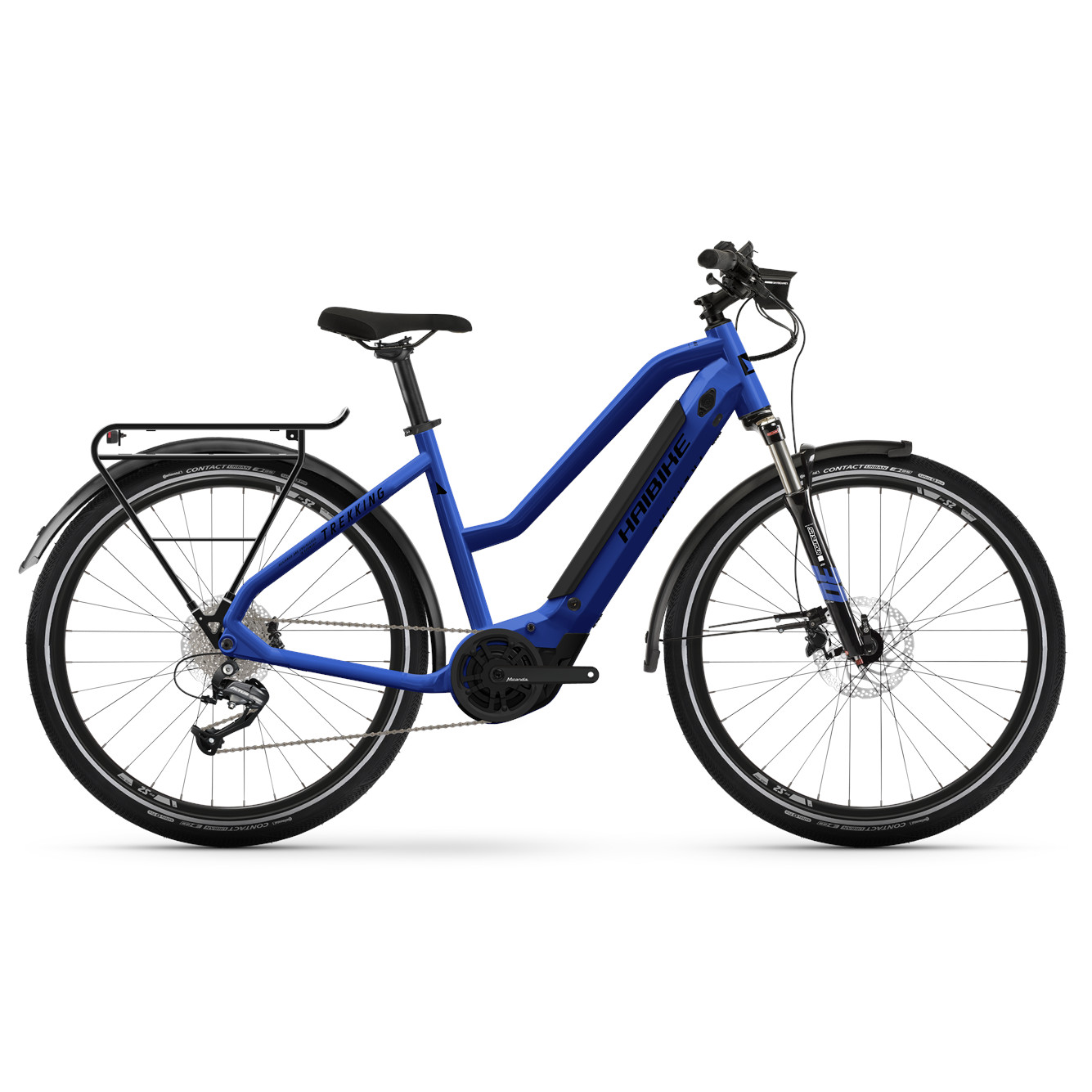 Productfoto van Haibike Trekking 4 Mid i500Wh - 27.5&quot; Women Electric Trek Bike - 2022 - blue/black - gloss&amp;matt