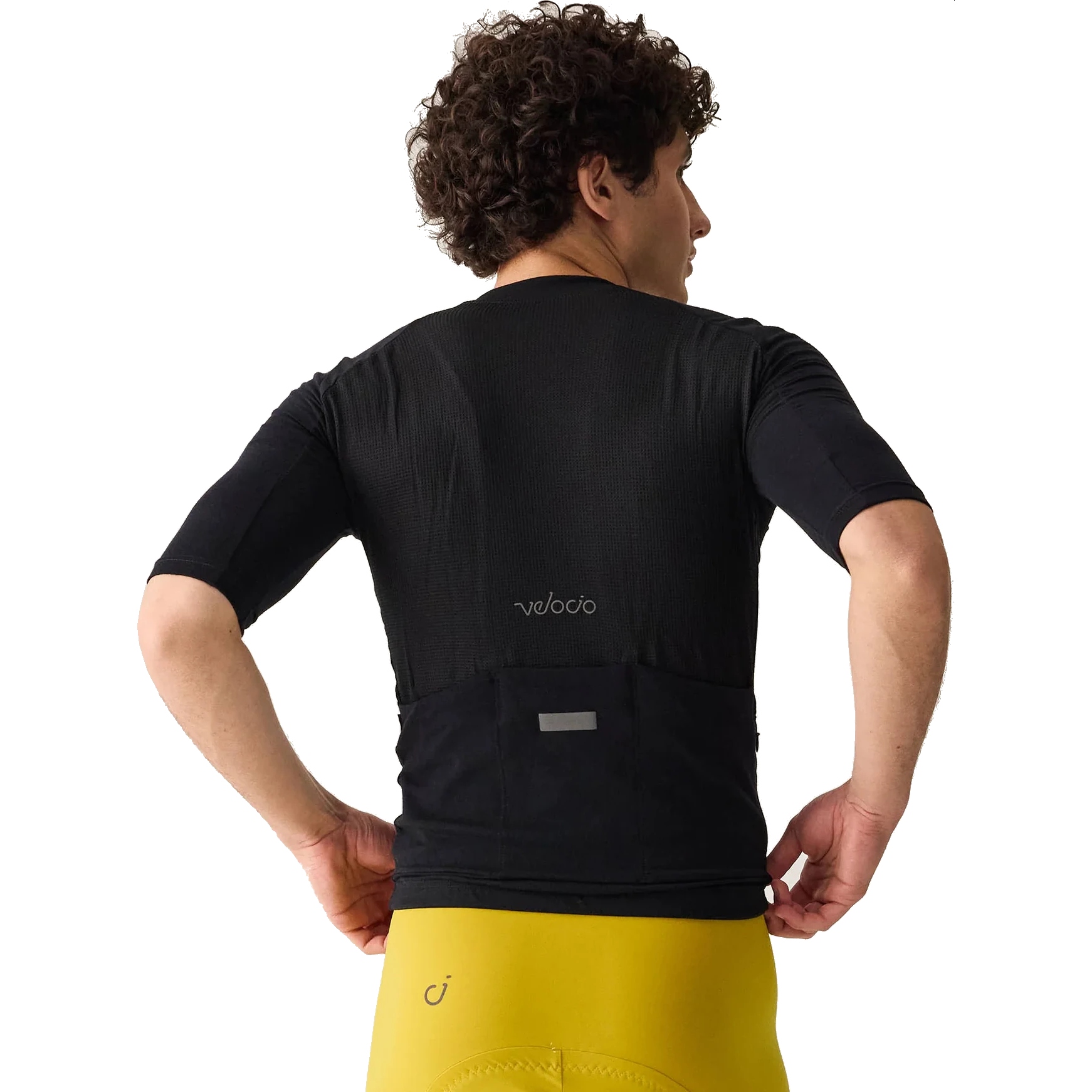 Maillot Vélo Velocio Homme Noir/blanc, Taille S, Ajusté, Zip Intégral