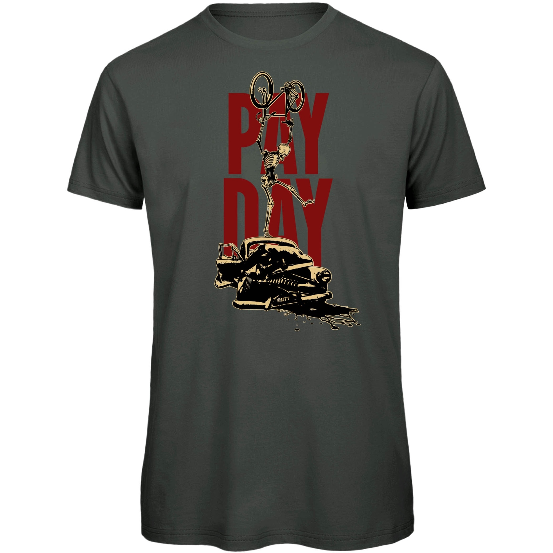 Productfoto van RTTshirts Fiets T-Shirt - PayDay - donker grijs