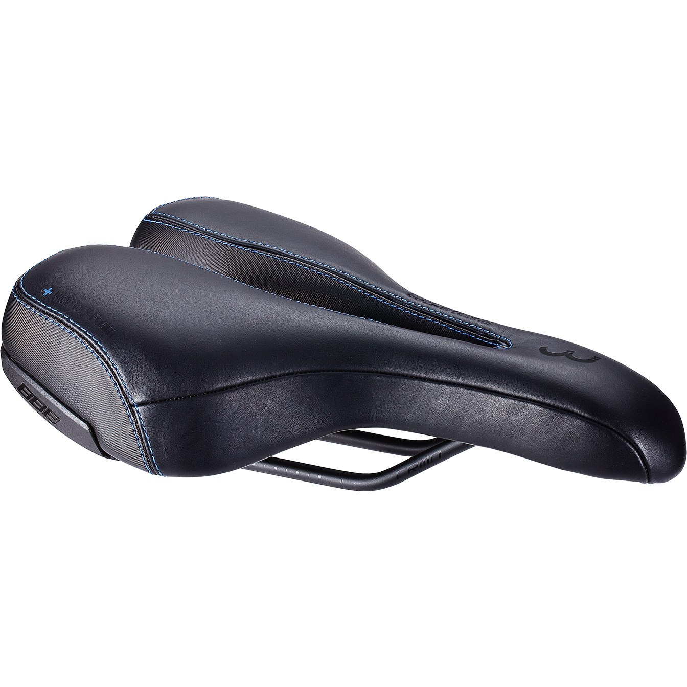Picture of BBB Cycling SportPlus Active Leather BSD-113 | BSD-114 Saddle - black