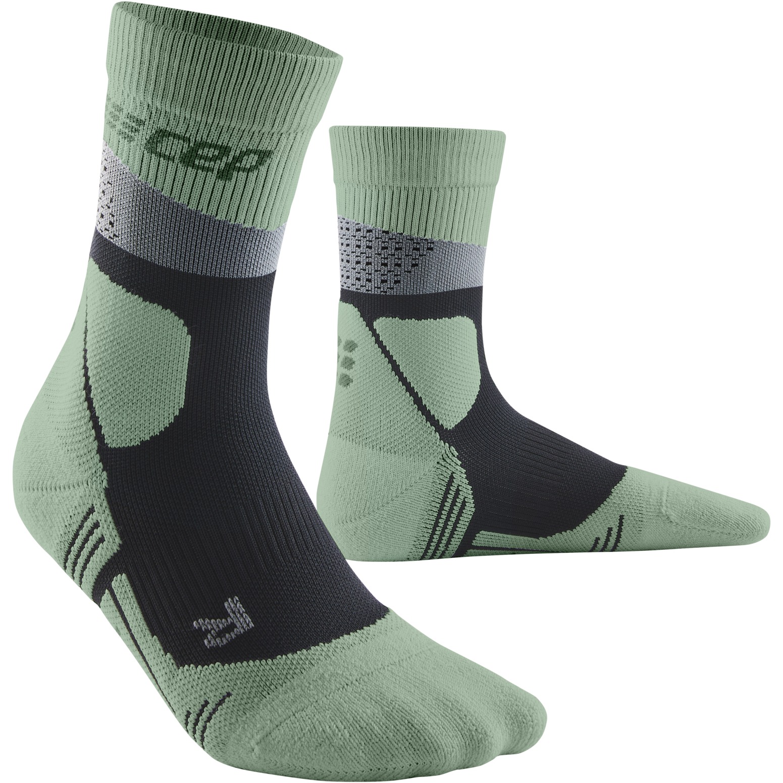 Picture of CEP Max Cushion Hiking Mid Cut Compression Socks Women - grey/mint