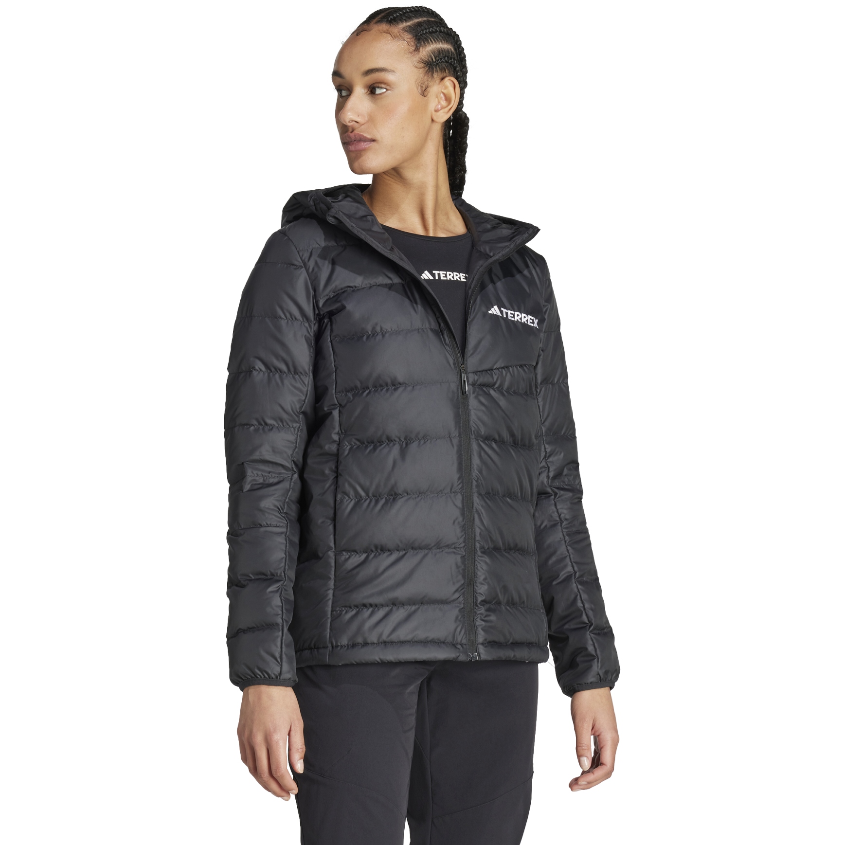 adidas TERREX Multi Light Down Hooded Jacket Women - black