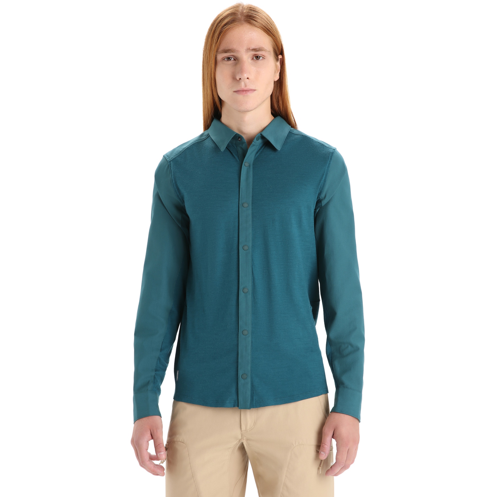 Image de Icebreaker Chemise Manches Longues Homme - Hike - Green Glory
