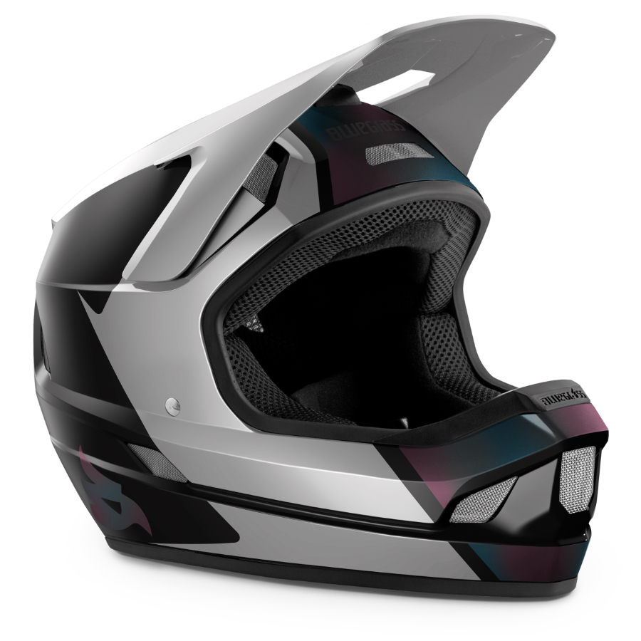 Productfoto van Bluegrass Legit Fullface Bike Helmet - white iridescent matt