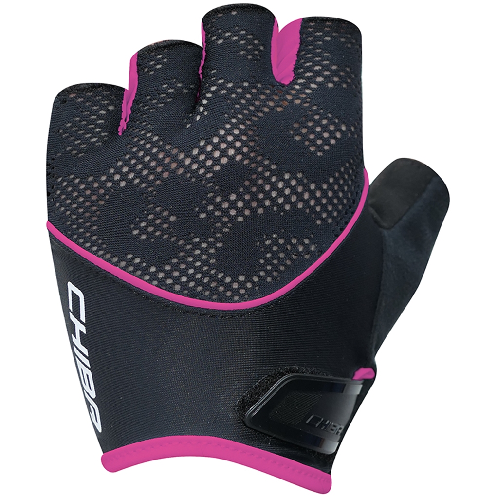 Productfoto van Chiba Gel Handschoenen met Korte Vingers Dame - zwart/roze