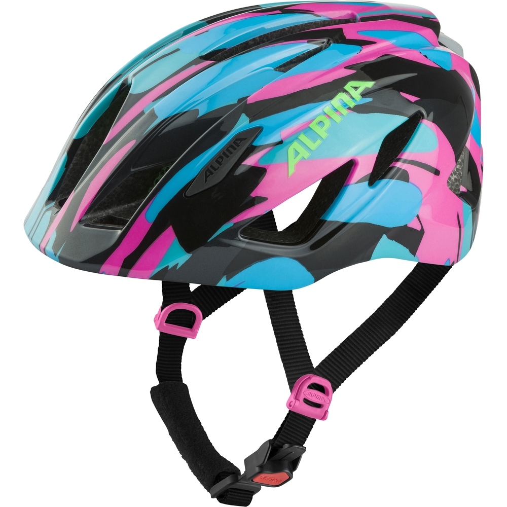 Produktbild von Alpina Pico Flash Kinderhelm - neon-blue pink gloss