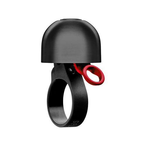 Productfoto van Spurcycle Compact Fietsbel - 22.2mm - zwart/rood