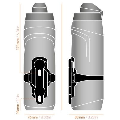 Fidlock Twist Water Bottle – 800ml, BPA-Free Plastic, Squeeze Style (Bottle Only, No Connector)