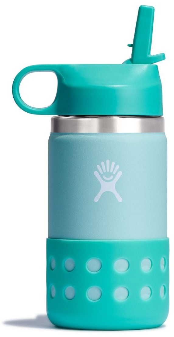 Picture of Hydro Flask 12 oz Kids Wide Mouth Insulated Bottle + Straw Lid - 355ml - Dew