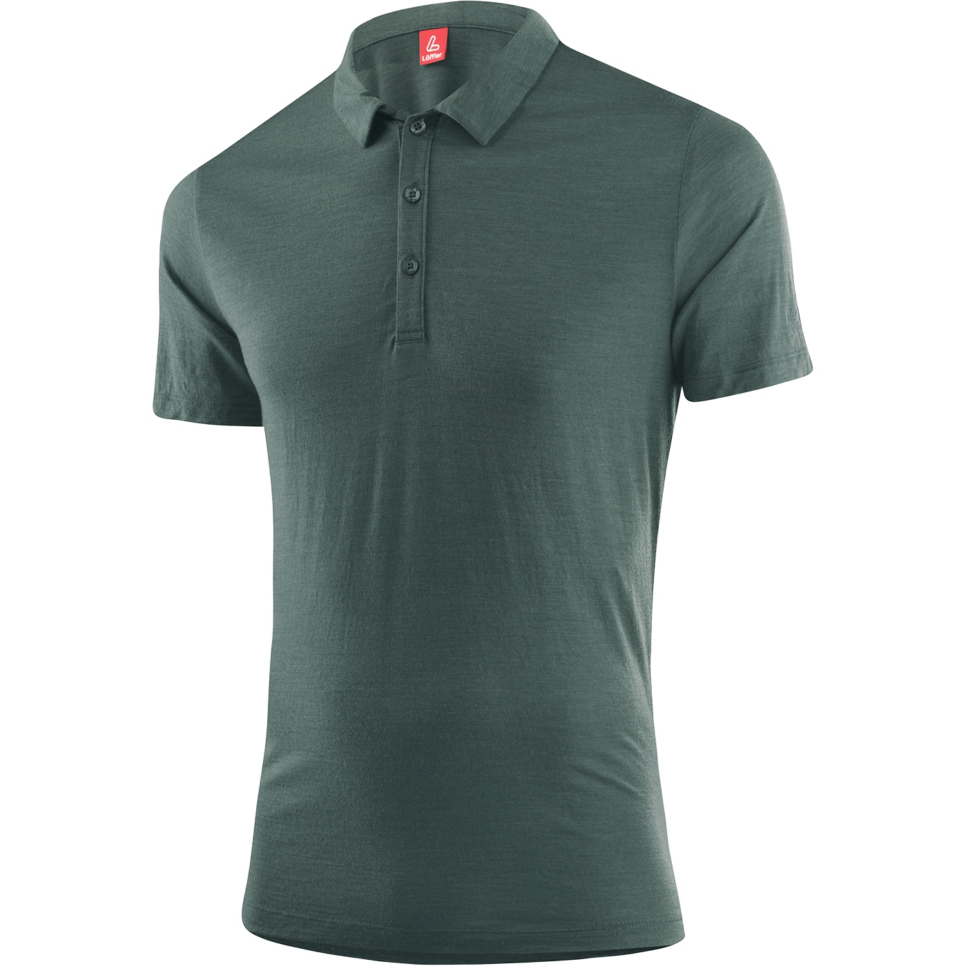 Picture of Löffler Merino-Tencel™ Poloshirt Men - night green 382