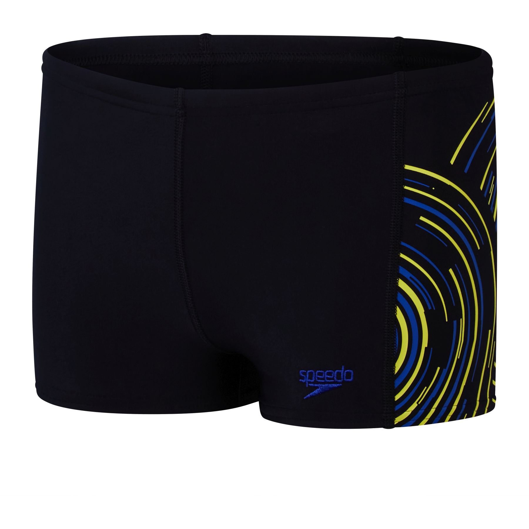 Picture of Speedo Plastisol Placement Aquashort Boys - black/truecobalt/lemondrizzle