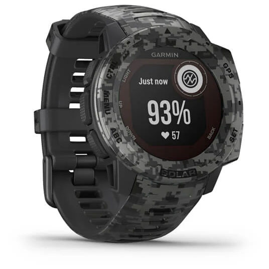 Garmin Instinct Solar Camo GPS Smartwatch - graphite camo | BIKE24