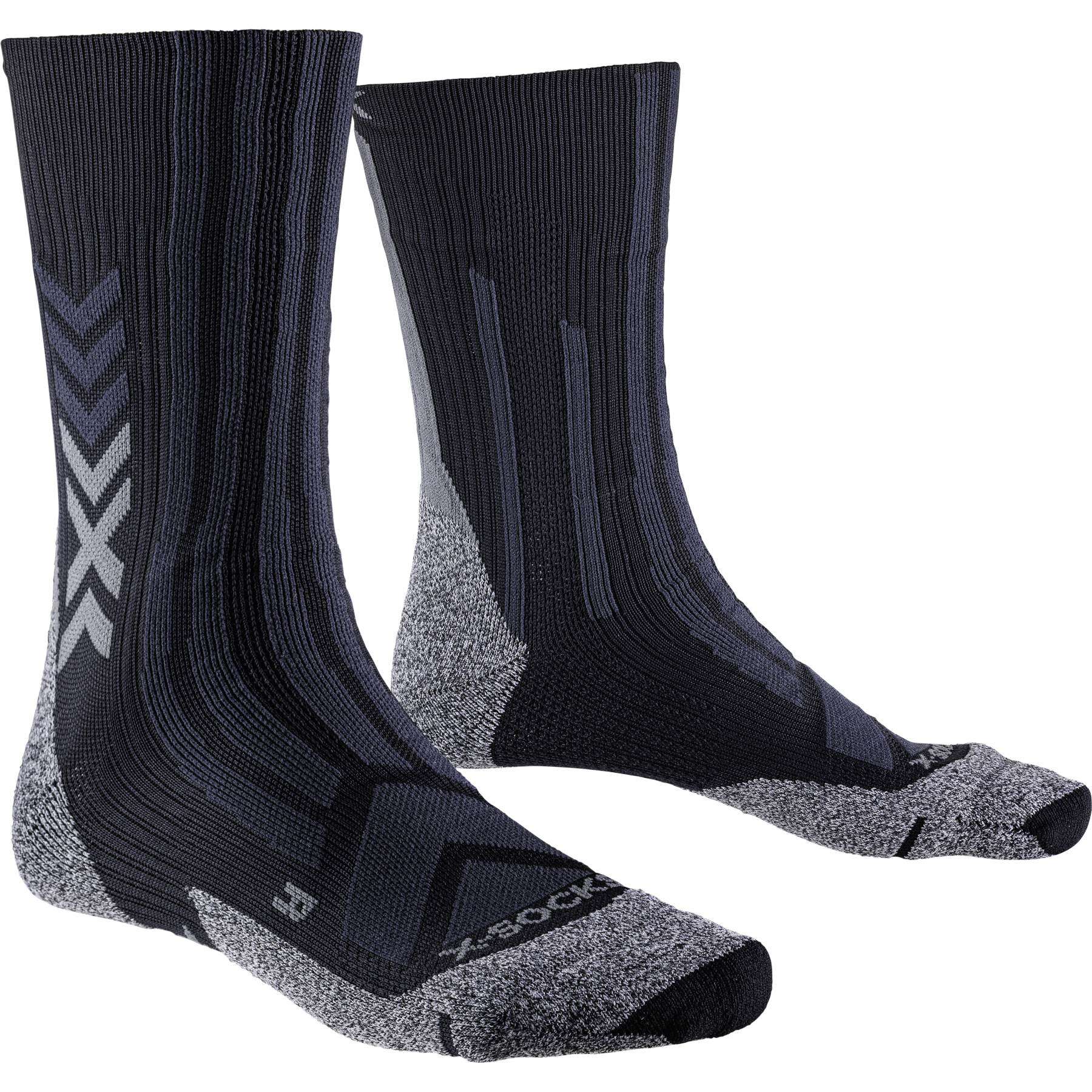 Productfoto van X-Socks Trekking Perform Dual Layer Crew Sokken - black/charcoal