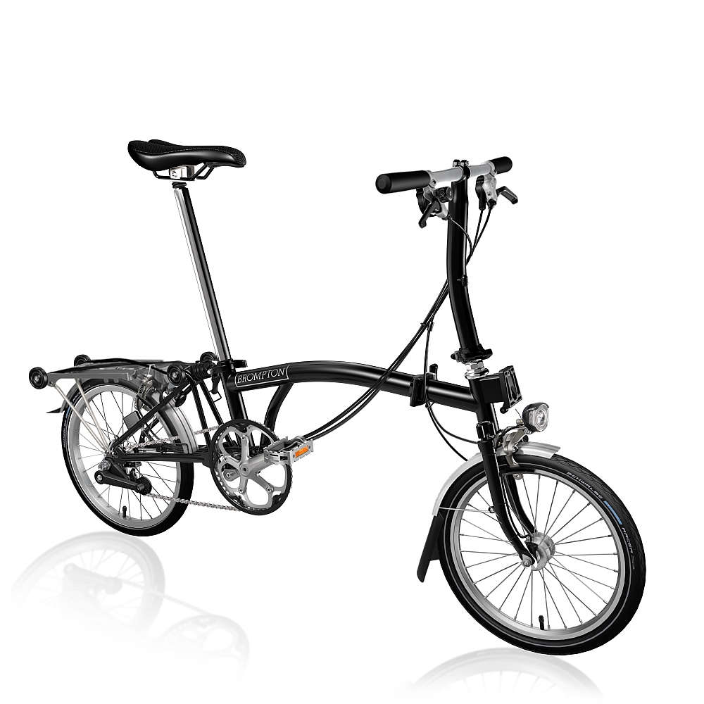 Produktbild von Brompton C Line Explore - 6-Speed - Low Bar - Standard Seatpost - Rear Rack &amp; Dynamo - 16&quot; Faltrad - 2023 - black matt