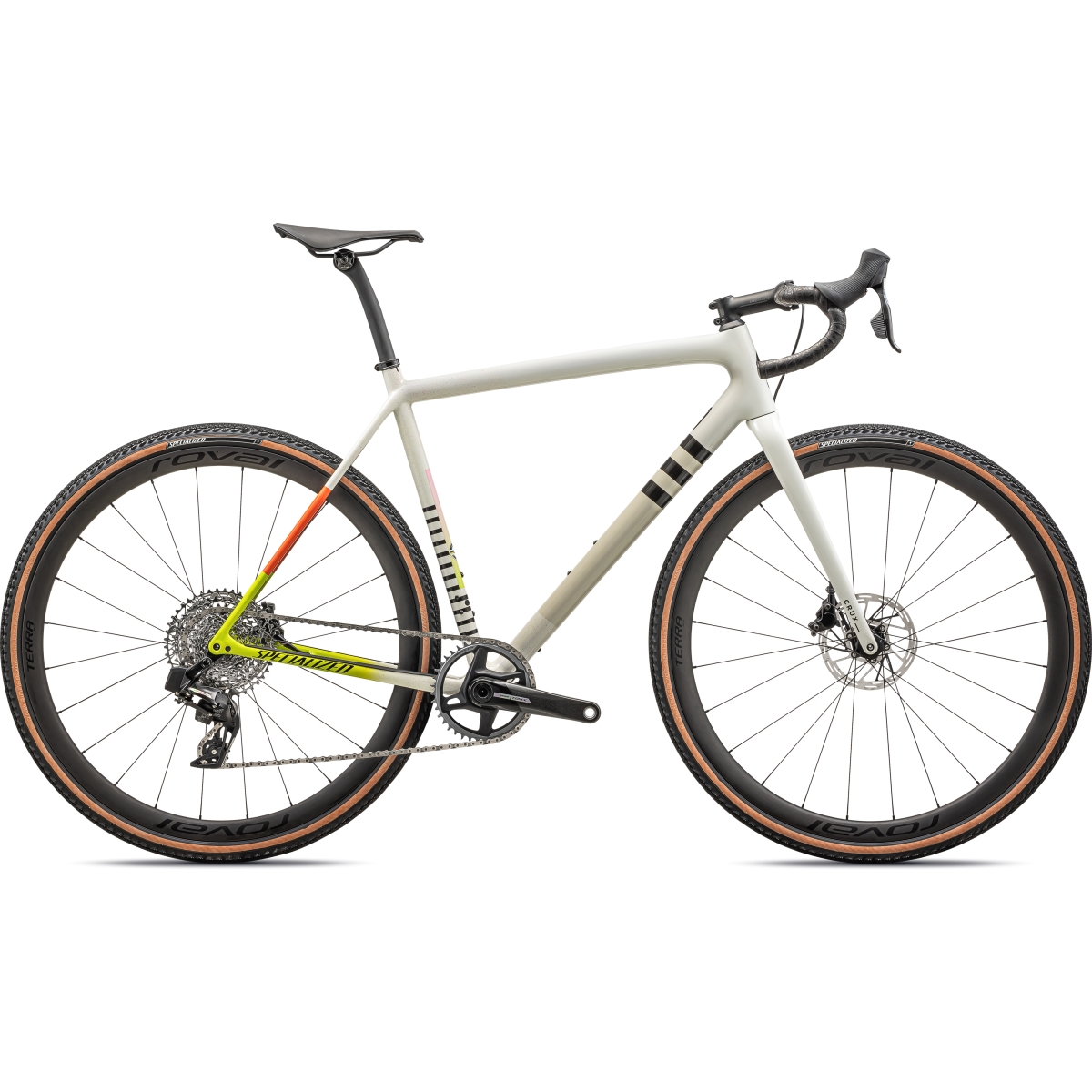 Picture of Specialized CRUX PRO - Carbon Gravel Bike - 2024 - gloss dune white / birch / cactus bloom speckle