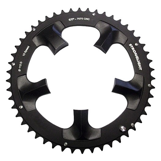 Image of Stronglight Road Chainring - 5-Arm - 110mm - for Shimano Ultegra 6750 - black