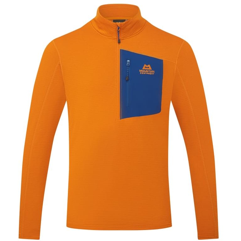 Мужская футболка с длинным рукавом Mountain Equipment Lumiko Zip T ME-005360 - rust/admiral