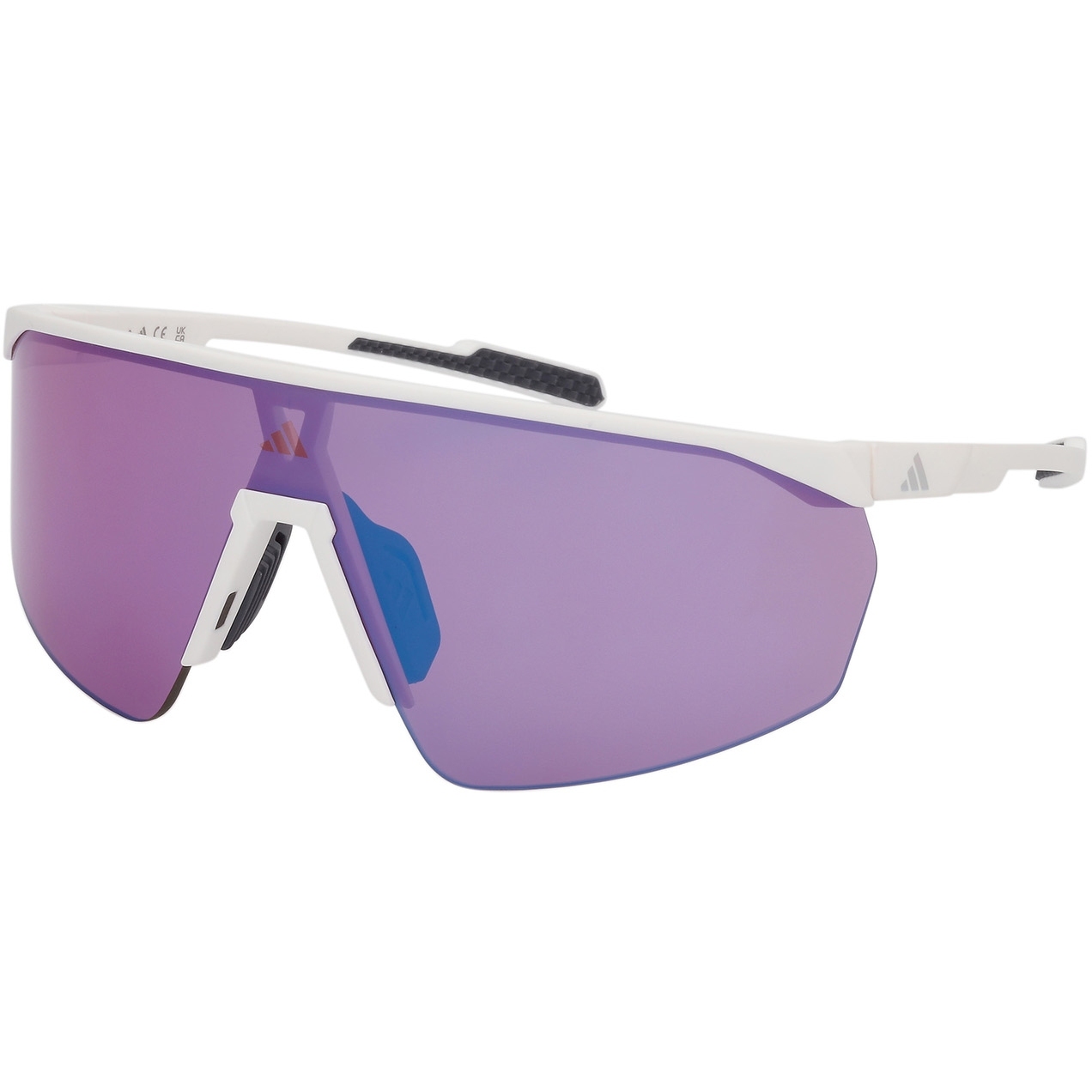 Picture of adidas SP0075 Glasses - White / Contrast Mirror Violet
