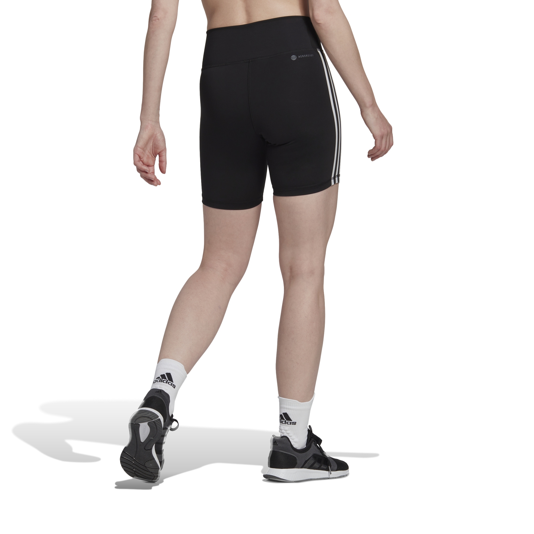 adidas Training Essentials 3-Stripes Short Tights Women - black HK9964