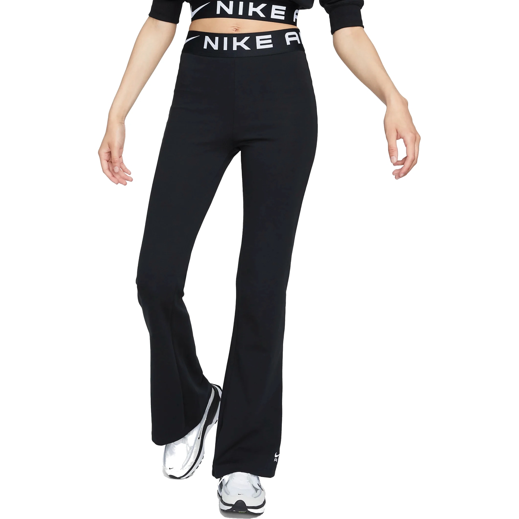 Produktbild von Nike Sportswear Air Damen-Leggings mit hohem Bund - schwarz/weiß FB8070-010