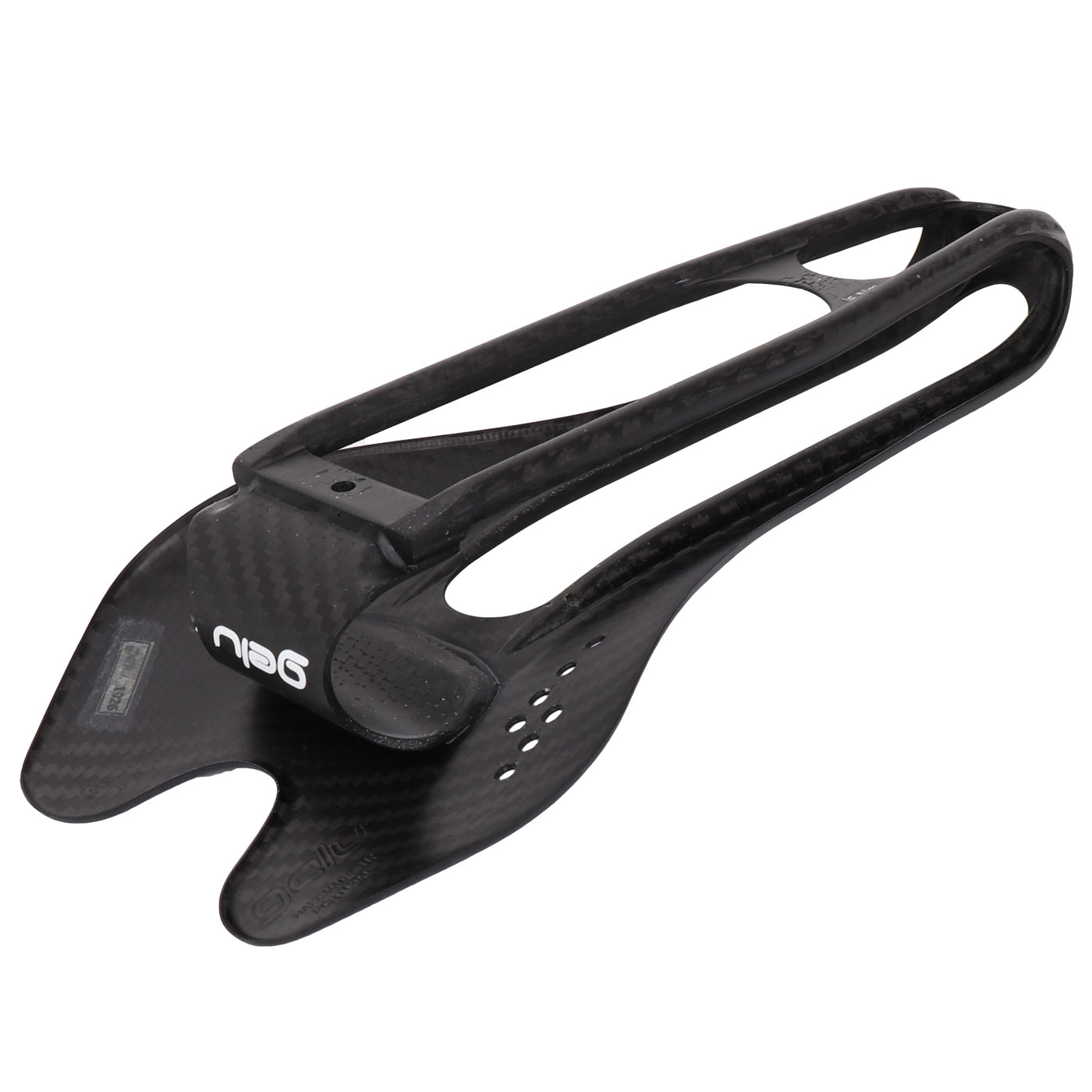 Gelu F3 Carbon Saddle with Punctured Top - black Logos | BIKE24