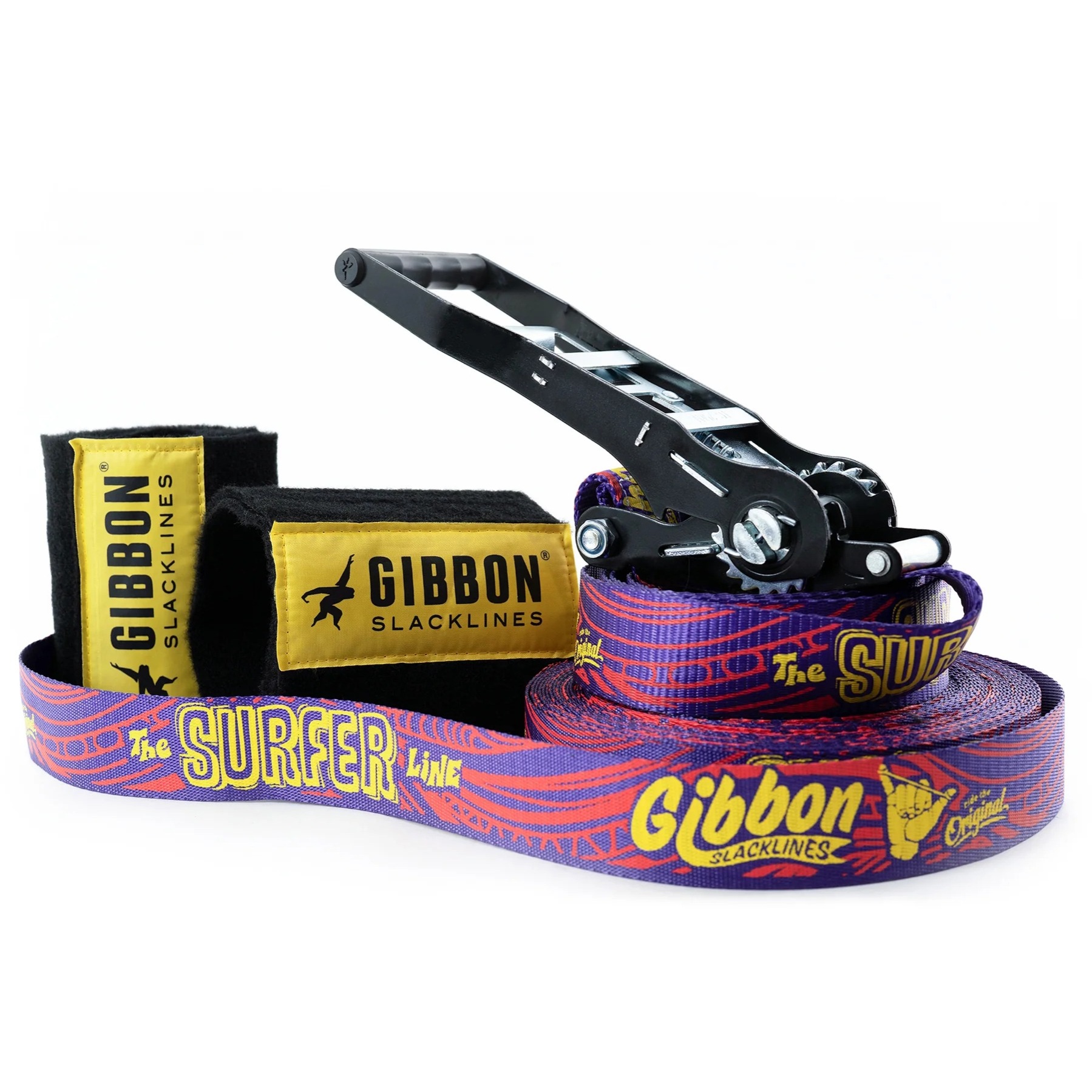 Foto de GIBBON Slackline 30m - Surferline Treewear Set - púrpura