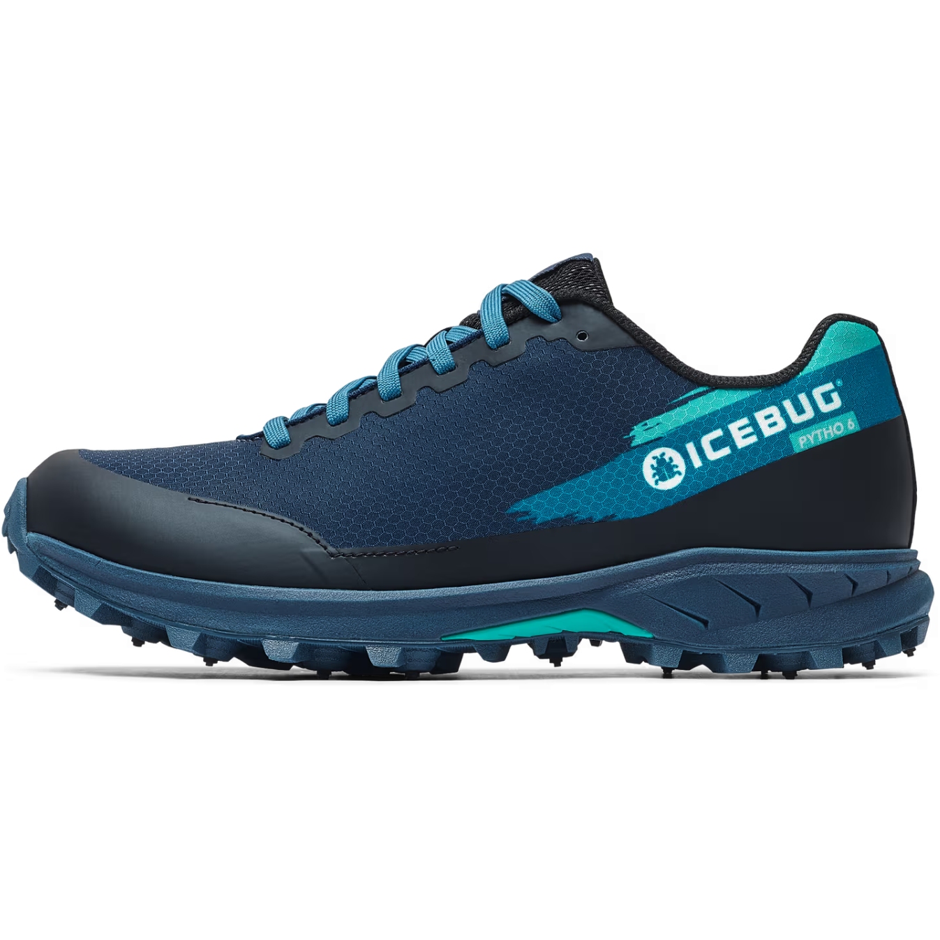 Женские кроссовки для бега Icebug Pytho6 BUGrip Trail - EU 36 - темно-синий/мятный