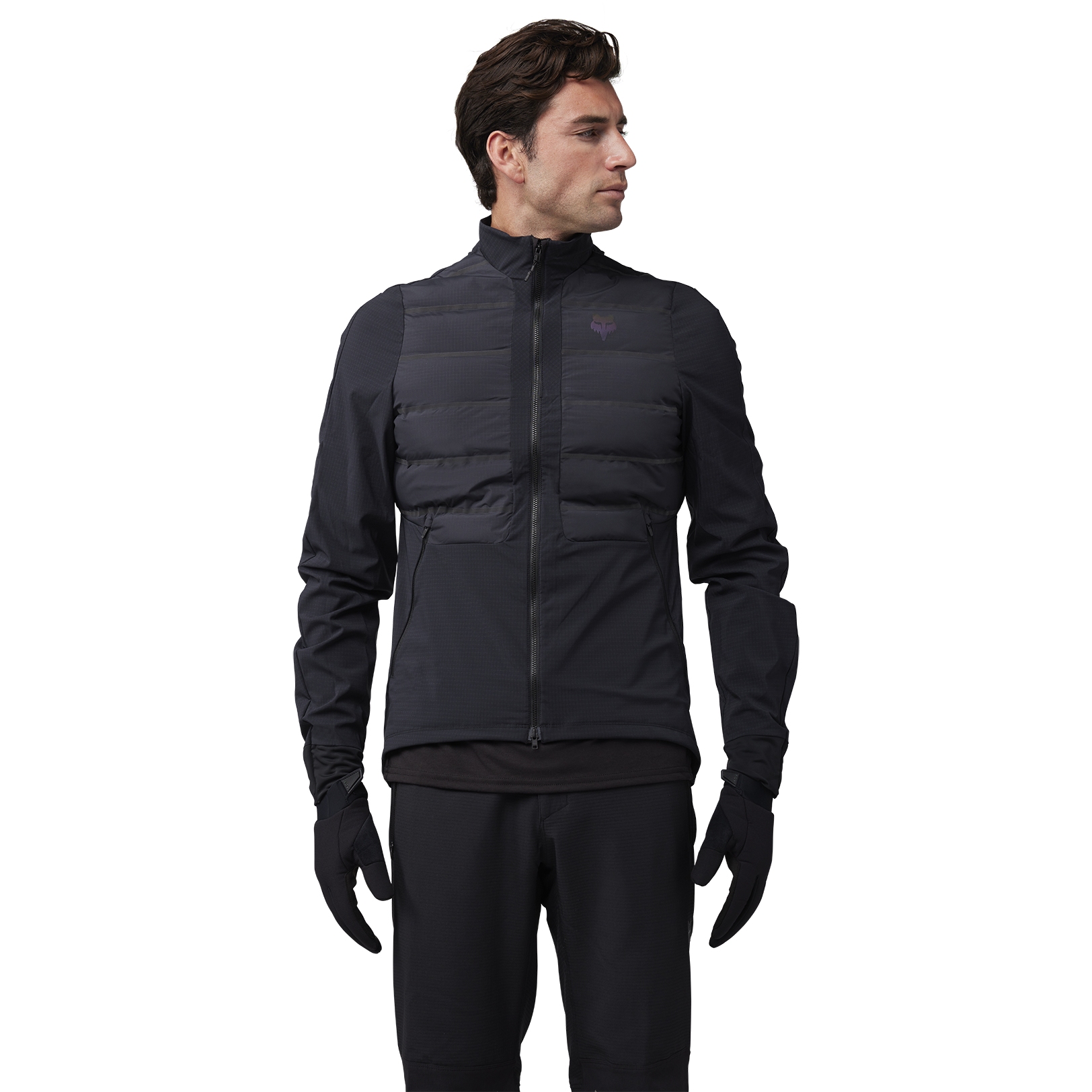 Мужская куртка FOX Flexair Fire Hybrid MTB Jacket - Лунно -черный