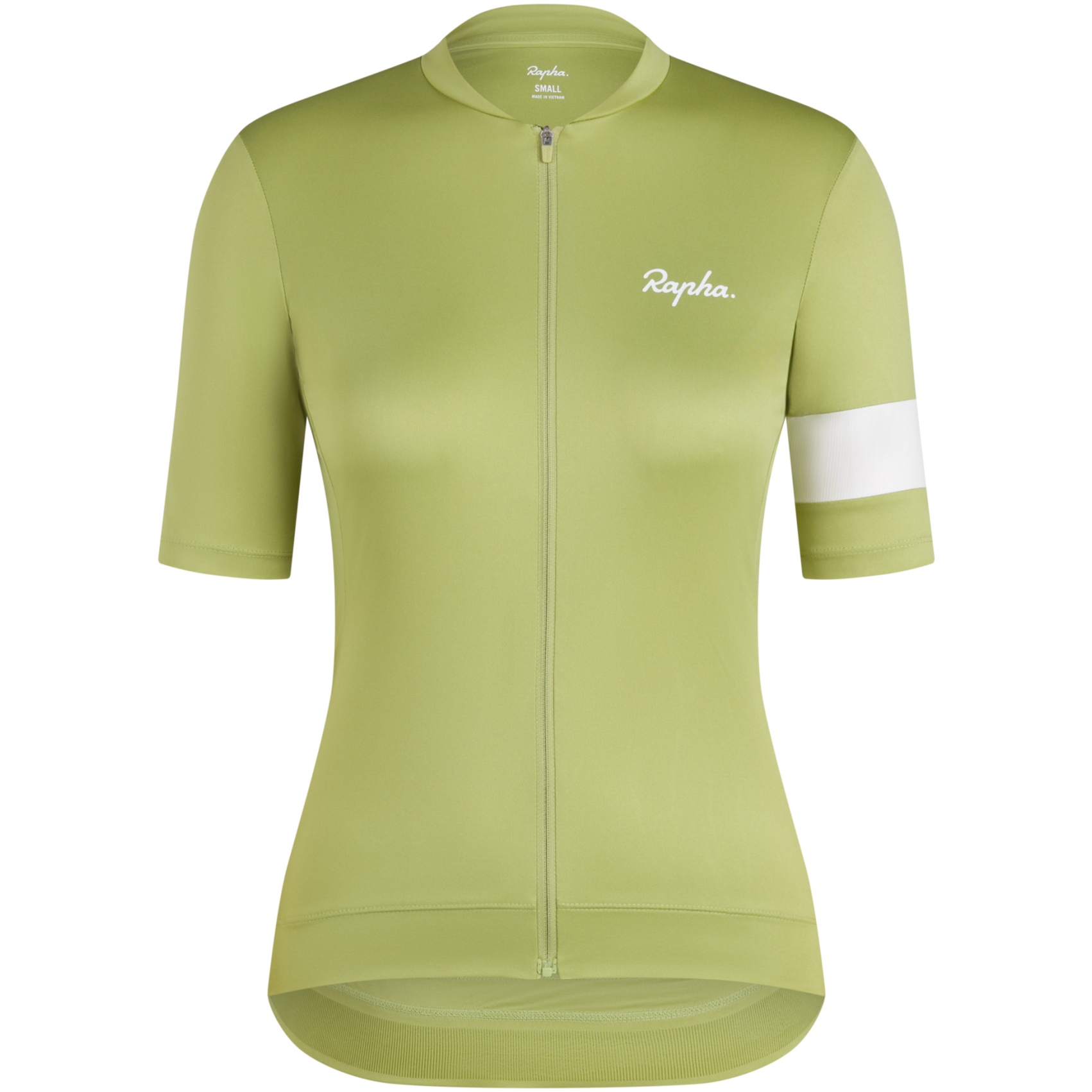 Женский свитер Rapha Core с коротким рукавом - папоротник/белый неоновый