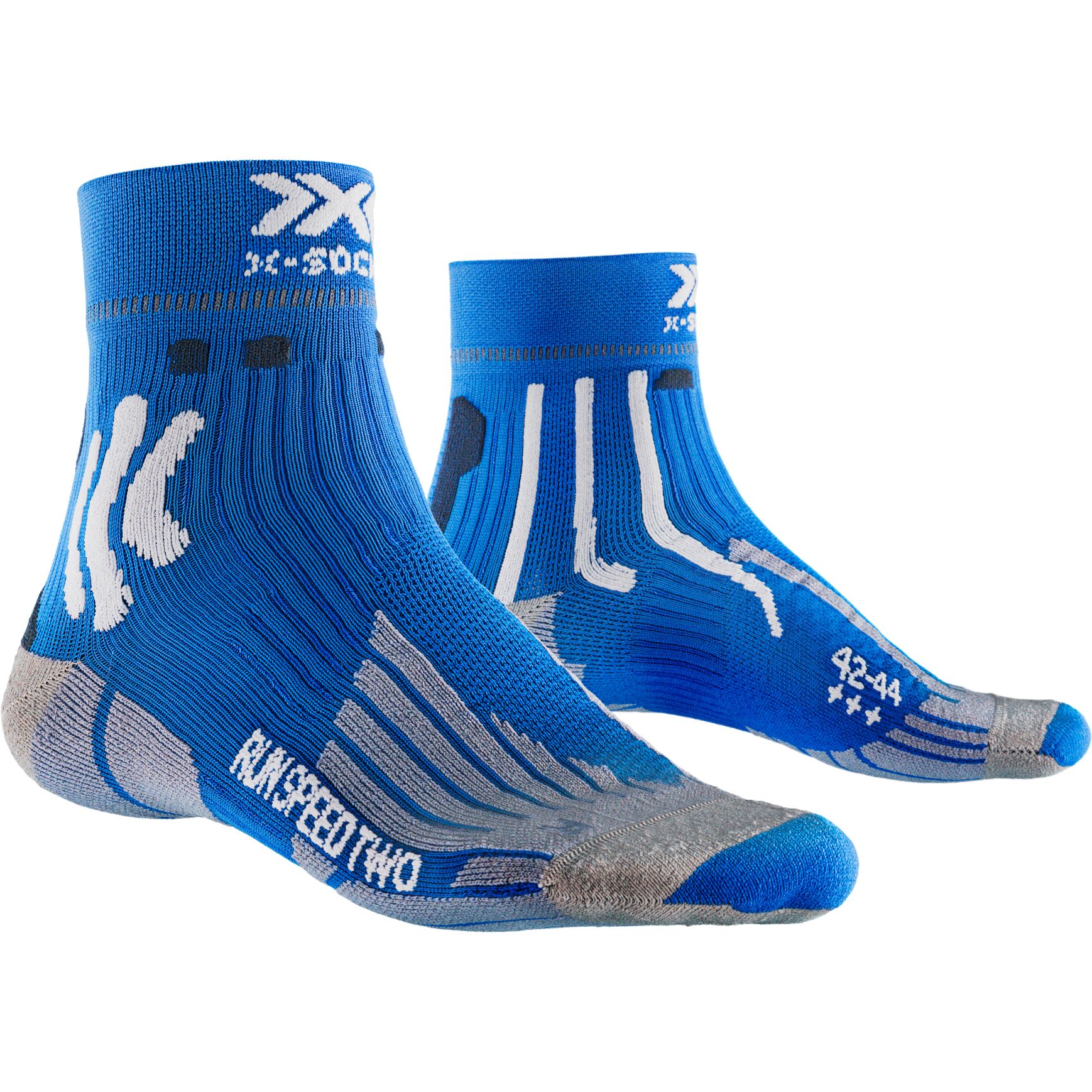 Productfoto van X-Socks Run Speed Two 4.0 Hardloopsokken - twyce blue/arctic white