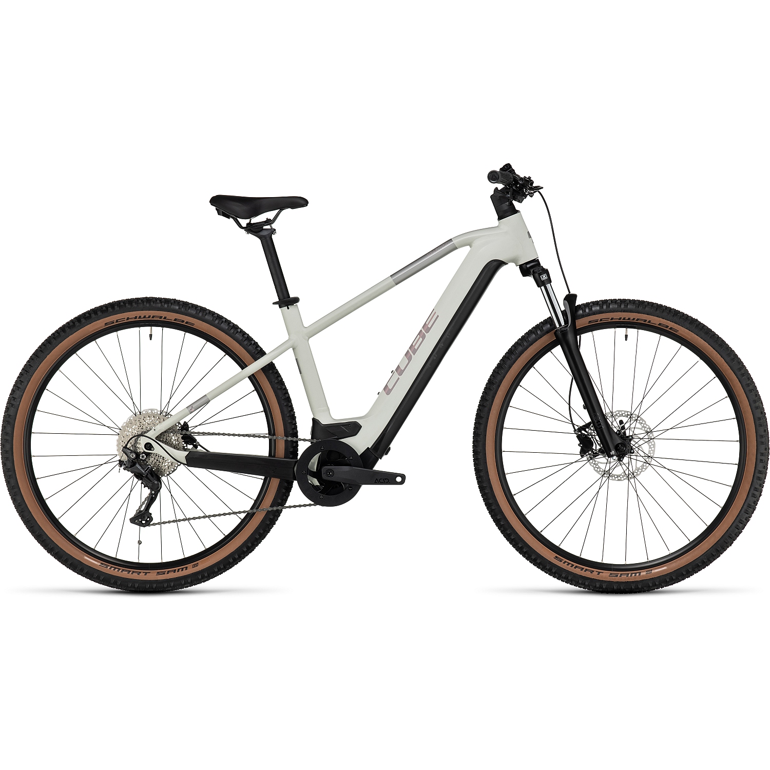 Picture of CUBE REACTION HYBRID ONE 625 - Electric Mountain Bike - 2023 - lightgrey / rose