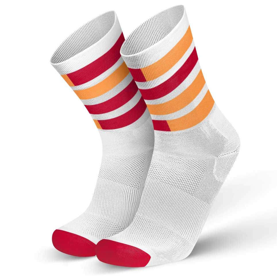 Image of INCYLENCE Ultralight Spins Socks - Orange Red