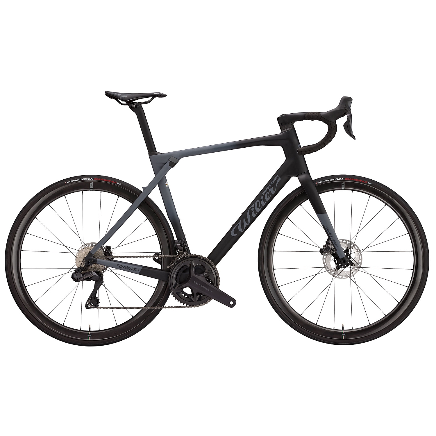 Productfoto van Wilier GRANTURISMO SLR - Ultegra Di2 SLR38KC - Carbon Roadbike - 2023 - faded black / grey matt