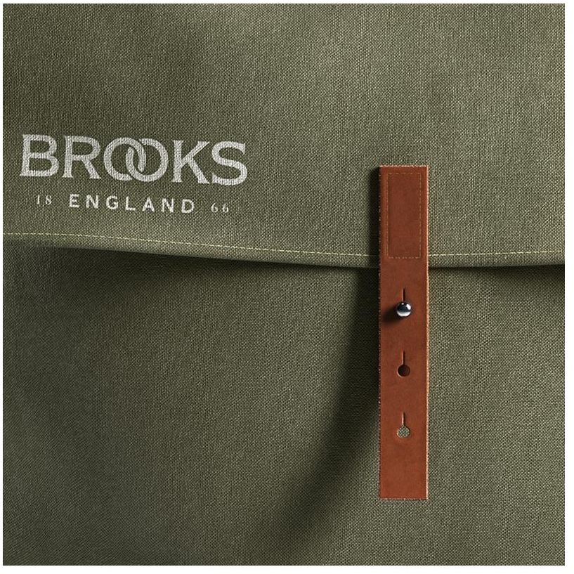 Brooks Brick Lane Roll-Up Panniers - 2x15L - sage green | BIKE24