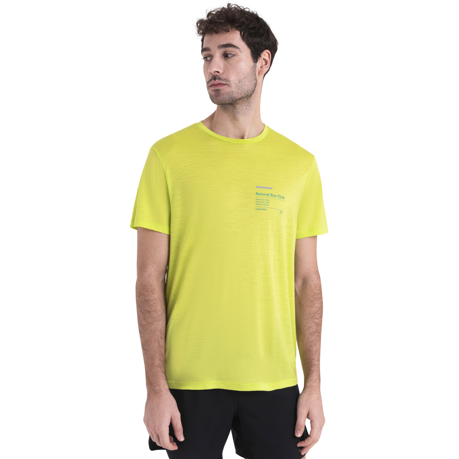 Produktbild von Icebreaker Merino 150 Tech Lite III T-Shirt Natural Run Club 2.0 Herren - Hyper
