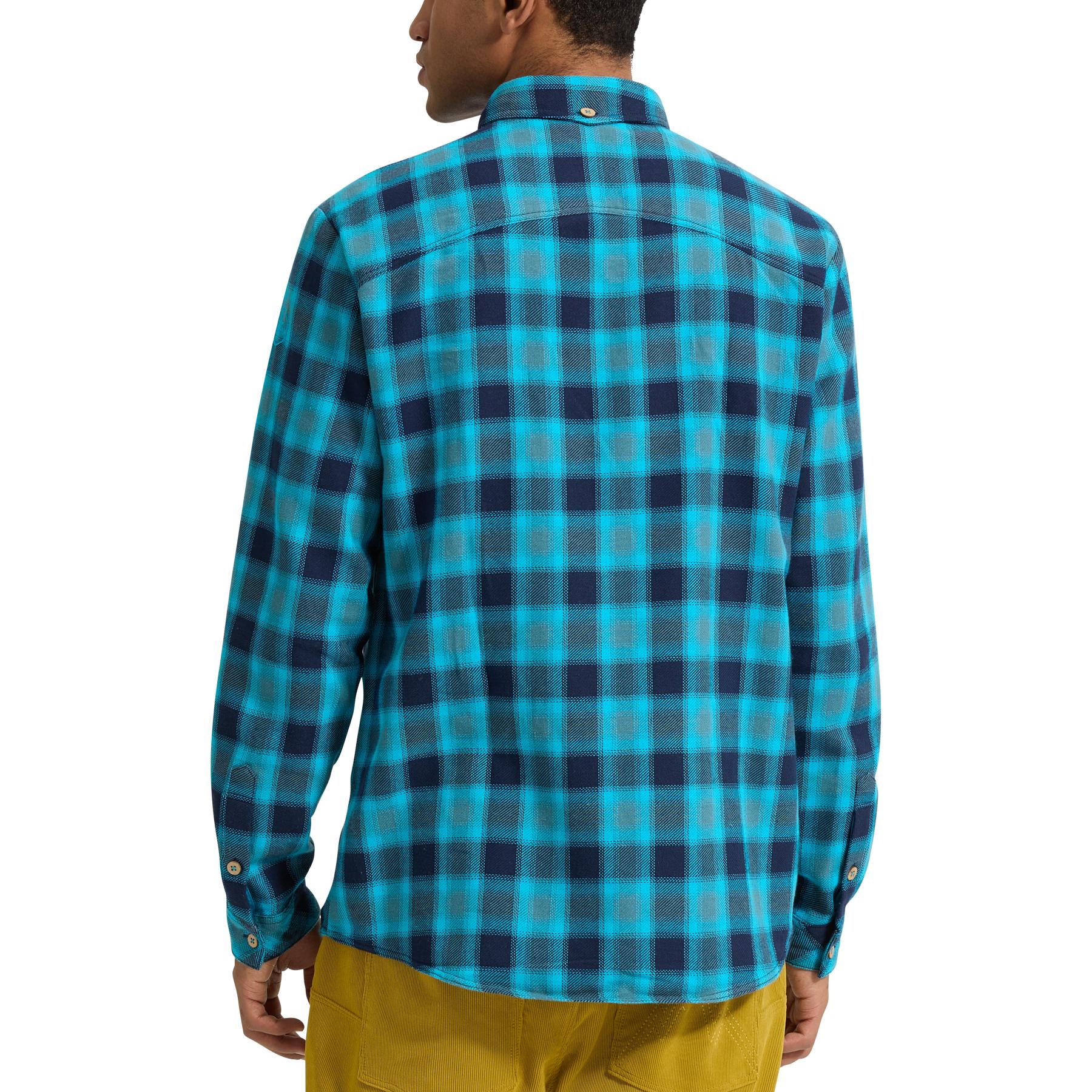 Cromoncent Camicia Uomo In Flanella Scotch A Quadri – Maniche Lunghe Con Tasca, Morbida E Casual, Taglia L (Teal Navy) - 5